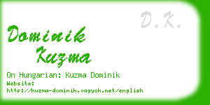 dominik kuzma business card